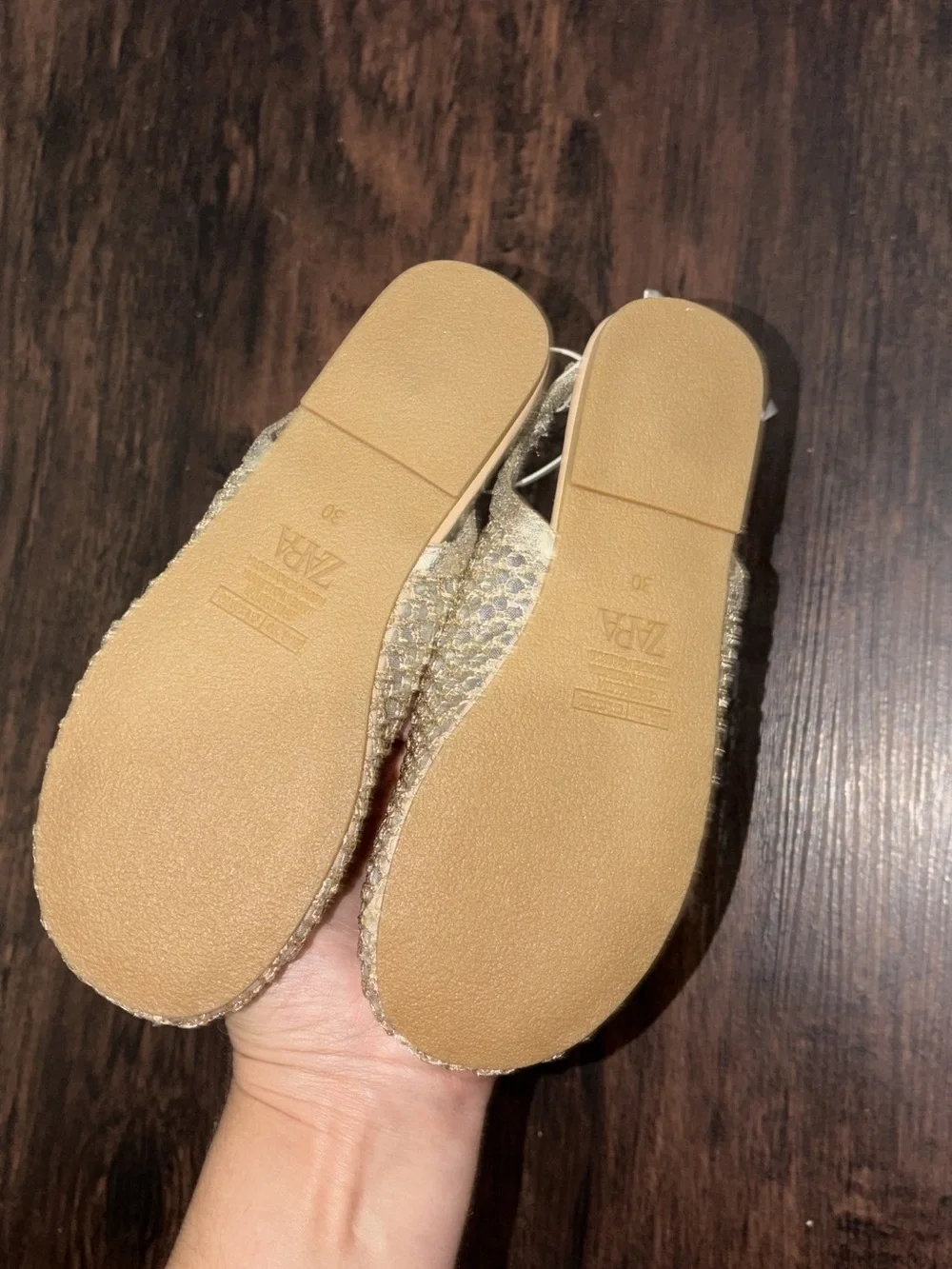 Zara metallic woven